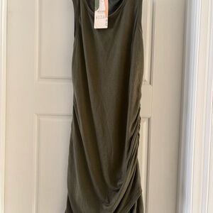 Stylish Olive Green Sleeveless Dress NWT